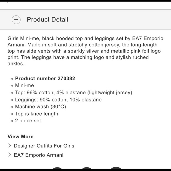 New w/Tags Emporium Armani EA7 Girls Tracksuit - Picture 3 of 8